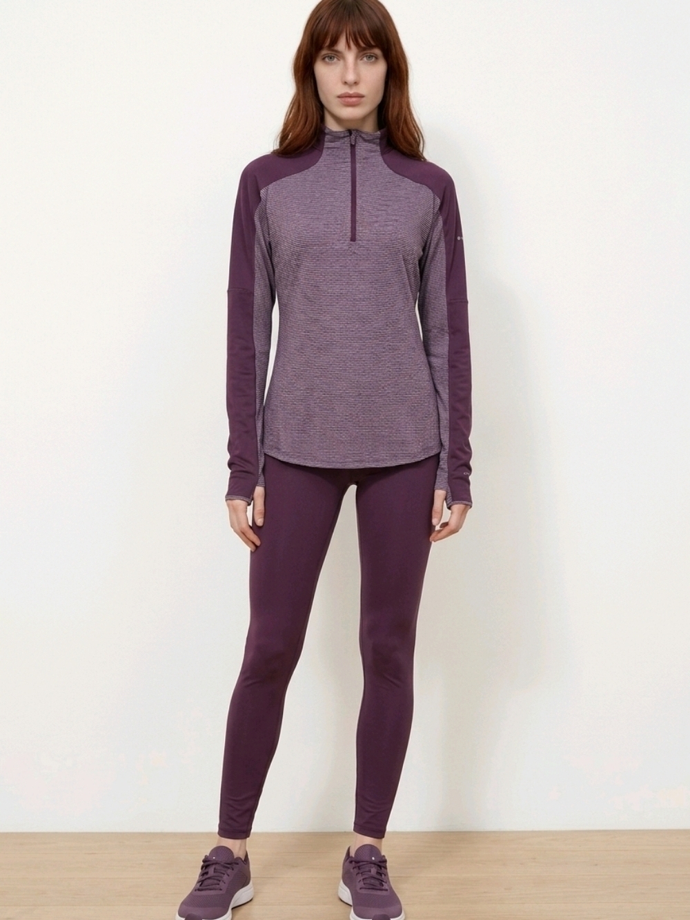 Columbia WOMEN'S Cross Trails Half Zip Pullover Top Omni Wick Sz M PURPLE